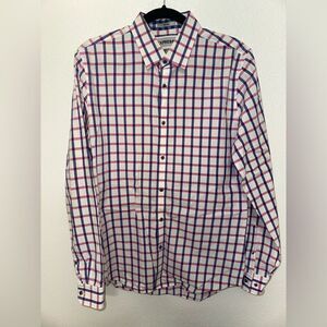 Express Men’s Pink & Blue Dress Shirt